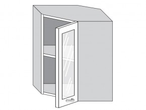1.60.3у Шкаф настенный (h=720) угловой на 600мм со стекл. дверцей в Очёре - ochyor.magazin-mebel74.ru | фото