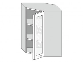 19.60.3у Шкаф настенный (h=913) угловой на 600мм со стекл. дверцей в Очёре - ochyor.magazin-mebel74.ru | фото