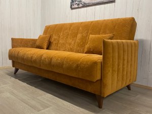 Диван Престиж-3 НПБ, велюр Sensey terracotta в Очёре - ochyor.magazin-mebel74.ru | фото