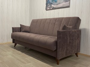 Диван Престиж-3 НПБ, велюр Sensey Dusty plum в Очёре - ochyor.magazin-mebel74.ru | фото