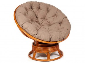 Кресло-качалка Papasan w 23/01 B с подушкой Cognac, экошерсть Коричневый в Очёре - ochyor.magazin-mebel74.ru | фото