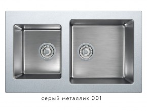 Мойка комбинированная Tolero twist TTS-840 Серый металлик 001 в Очёре - ochyor.magazin-mebel74.ru | фото