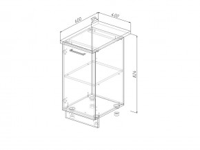 Н 40 Модуль нижний Без Столешницы МН 40 в Очёре - ochyor.magazin-mebel74.ru | фото