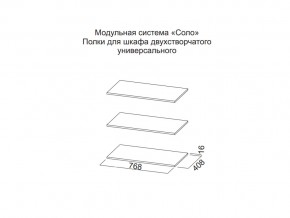 Полки для шкафа двухстворчатого универсального в Очёре - ochyor.magazin-mebel74.ru | фото