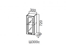 Ш300с/720 Шкаф навесной 300/720 (со стеклом) в Очёре - ochyor.magazin-mebel74.ru | фото