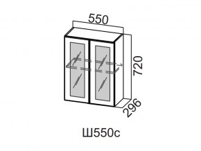 Ш550с/720 Шкаф навесной 550/720 (со стеклом) в Очёре - ochyor.magazin-mebel74.ru | фото