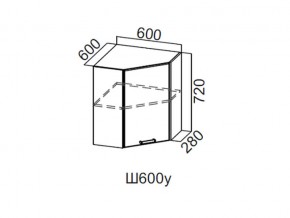 Ш600у/720 Шкаф навесной 600/720 (угловой) в Очёре - ochyor.magazin-mebel74.ru | фото