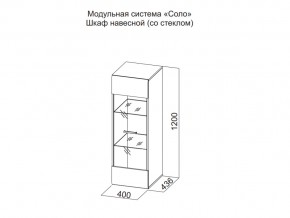 Шкаф навесной (со стеклом) в Очёре - ochyor.magazin-mebel74.ru | фото