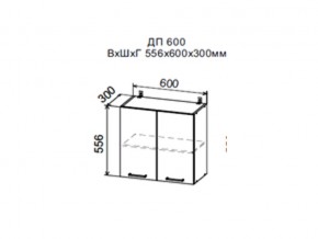 Шкаф верхний ДП600мм с 2-мя дверками в Очёре - ochyor.magazin-mebel74.ru | фото